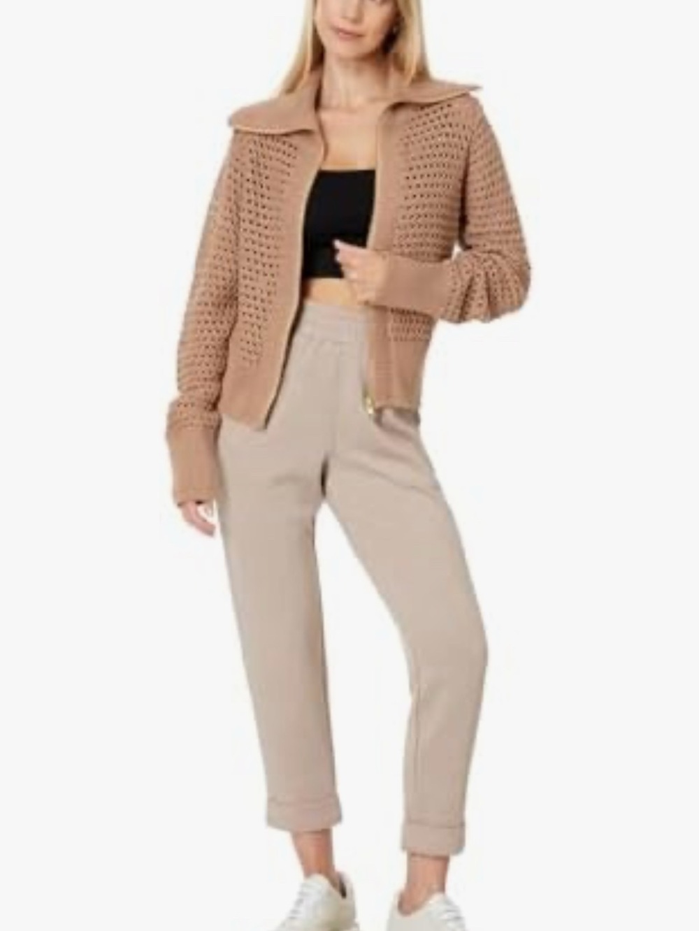 Varley Eloise Full Zip Knit jacket medium